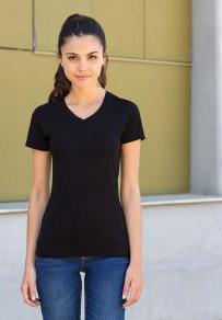 T-shirt skinni fit pour femme col v feel good